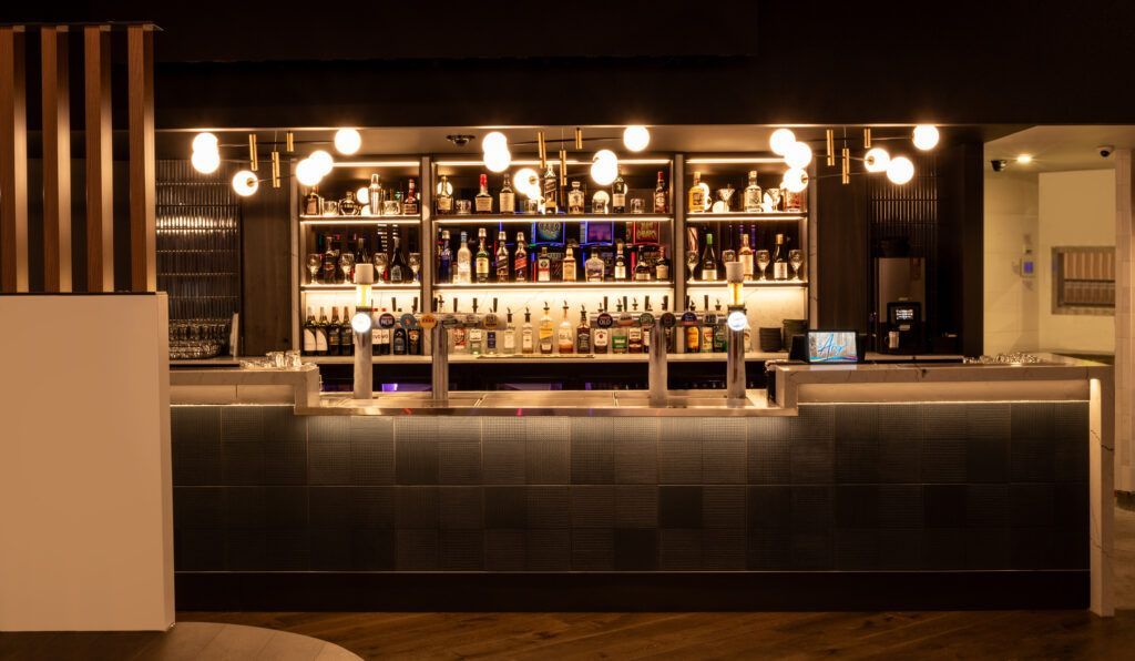 A Large Bar With Downlights— Viison Kitchens & Joinery Forster In Forster, NSW