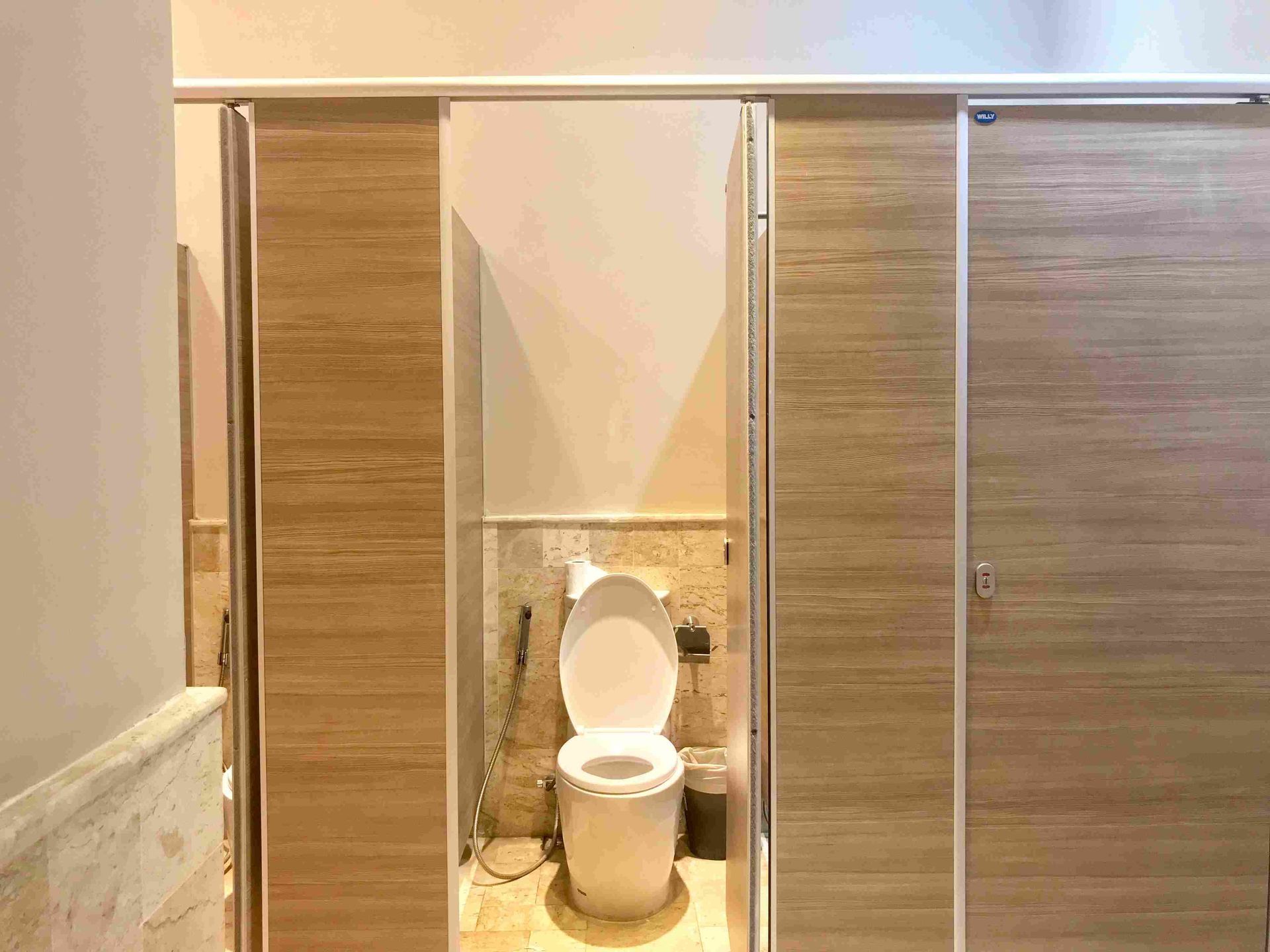 There is a toilet in the middle of a bathroom. — Viison Kitchens & Joinery Forster In Wingham, NSW