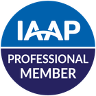 IAAP Professional Member blue and white circular logo badge