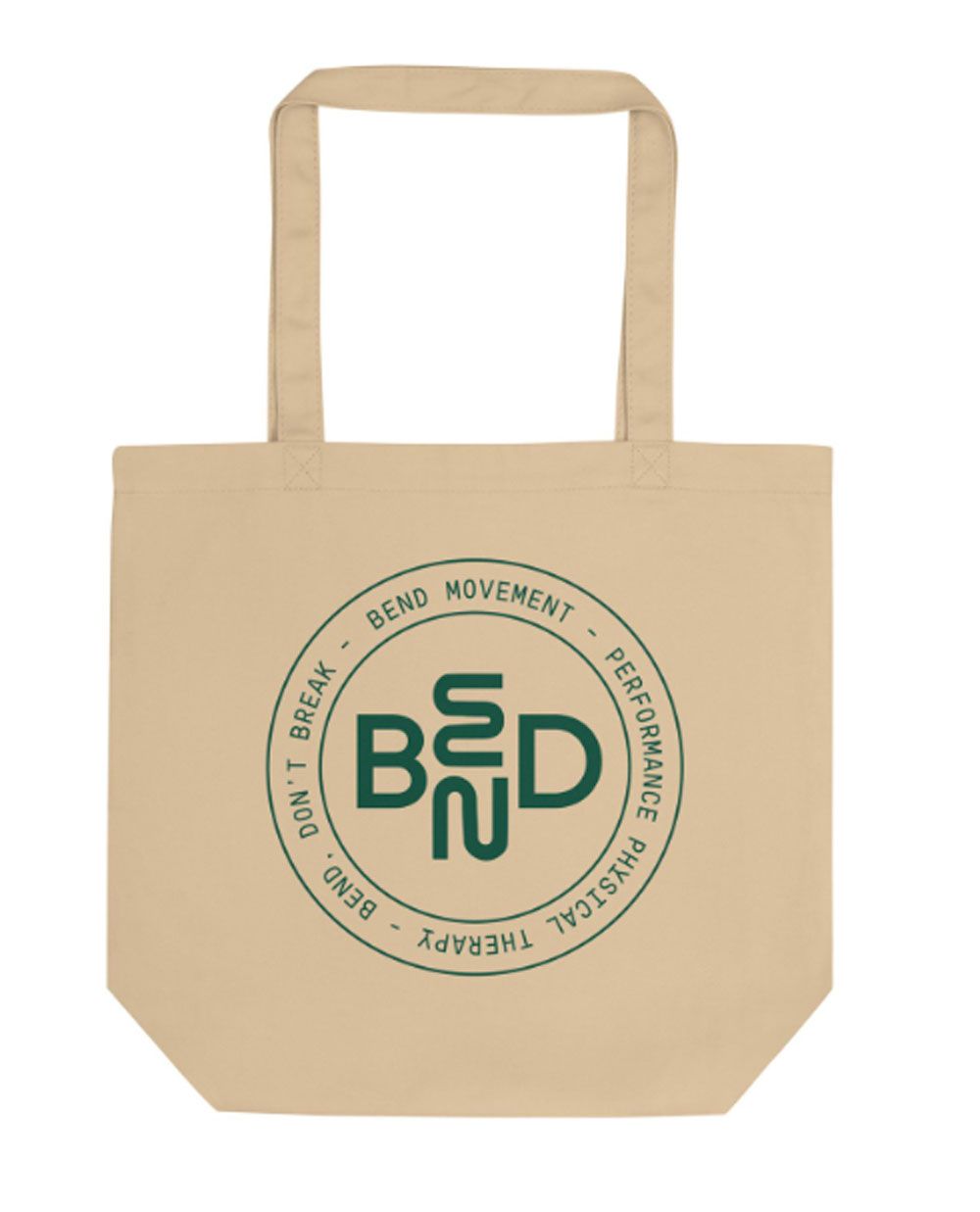 A tote bag with the word bed on it