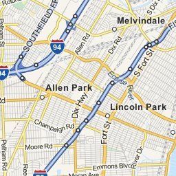 We service Allen park Michigan map