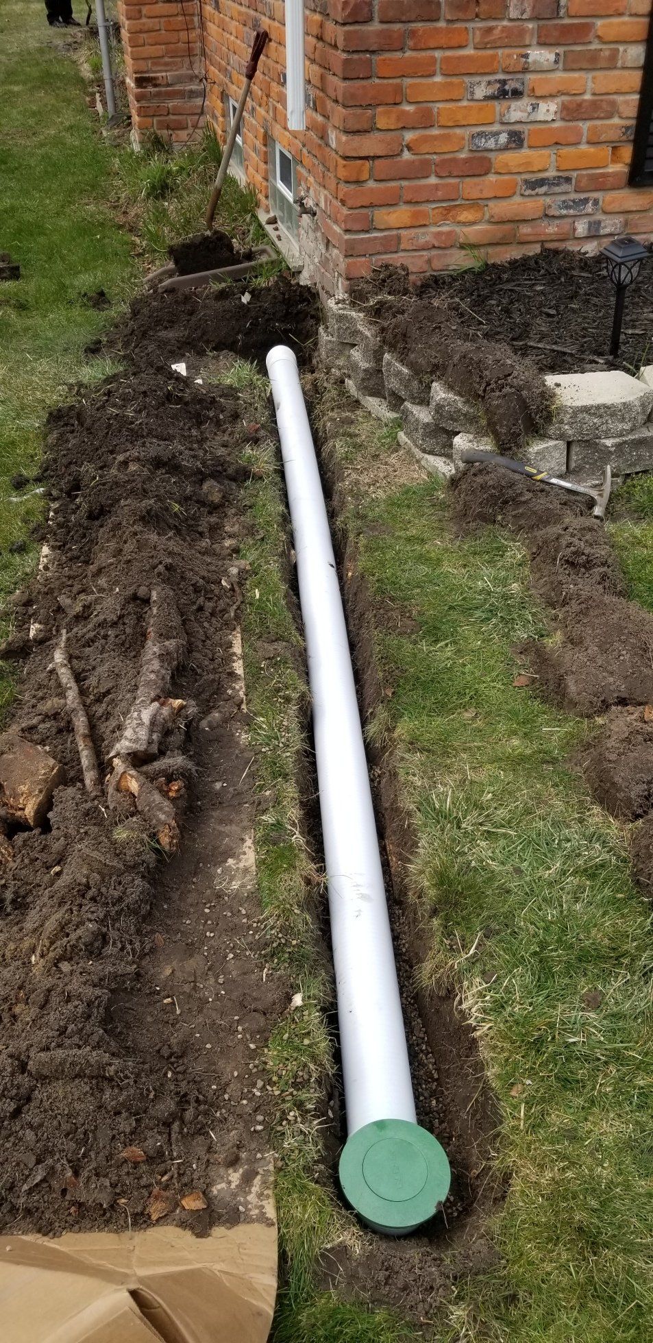 drain pipe in the ground