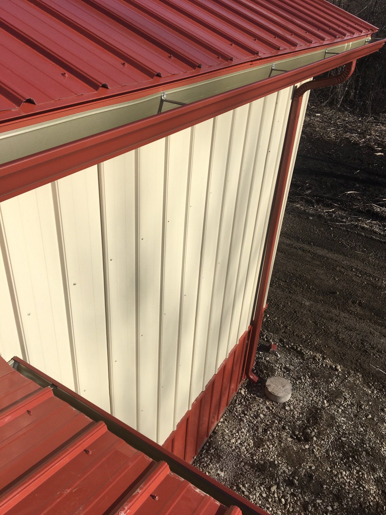 Red Pole barn gutters