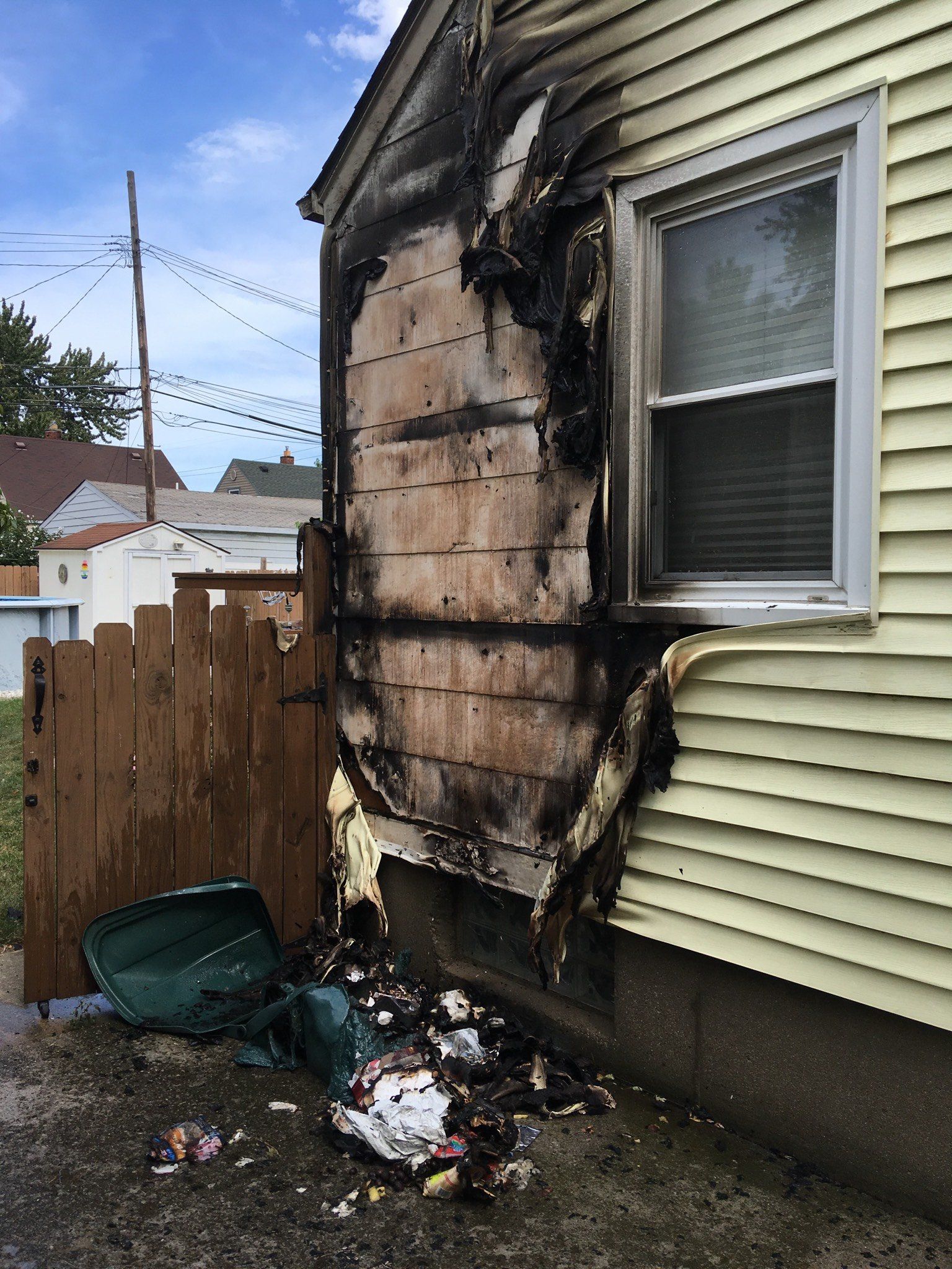 Burned siding