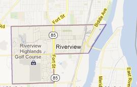 We service Riverview Michigan map