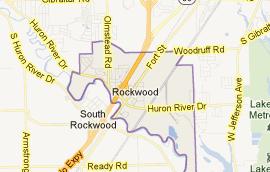 We service Rockwood Michigan map
