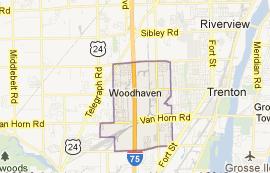 We service Woodhaven Michigan map