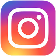 The instagram logo is a square with a camera inside of it.
