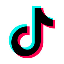 A tiktok logo on a white background.
