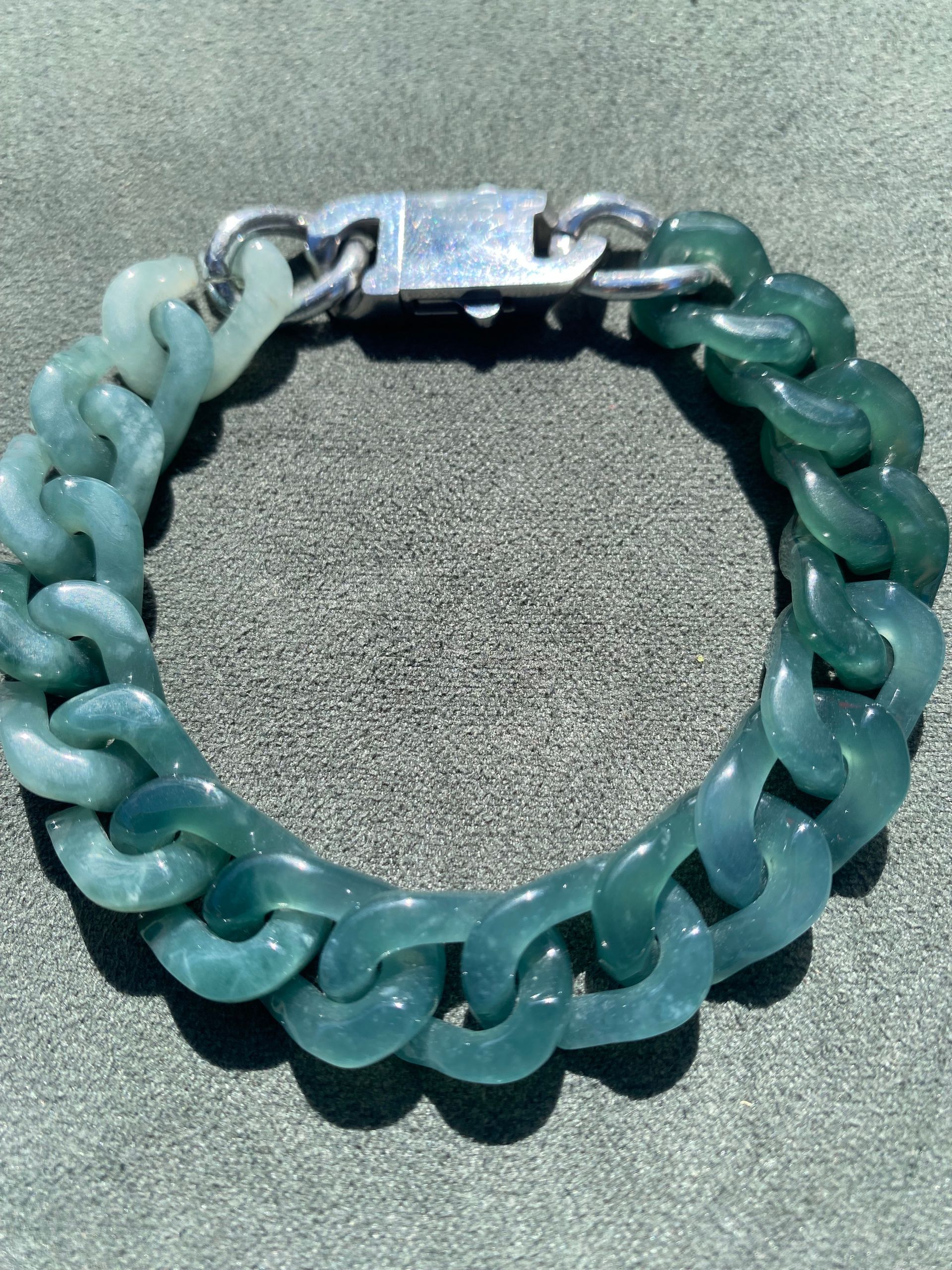 Traditional Cuban Link Jade Bracelet– Classic Craft