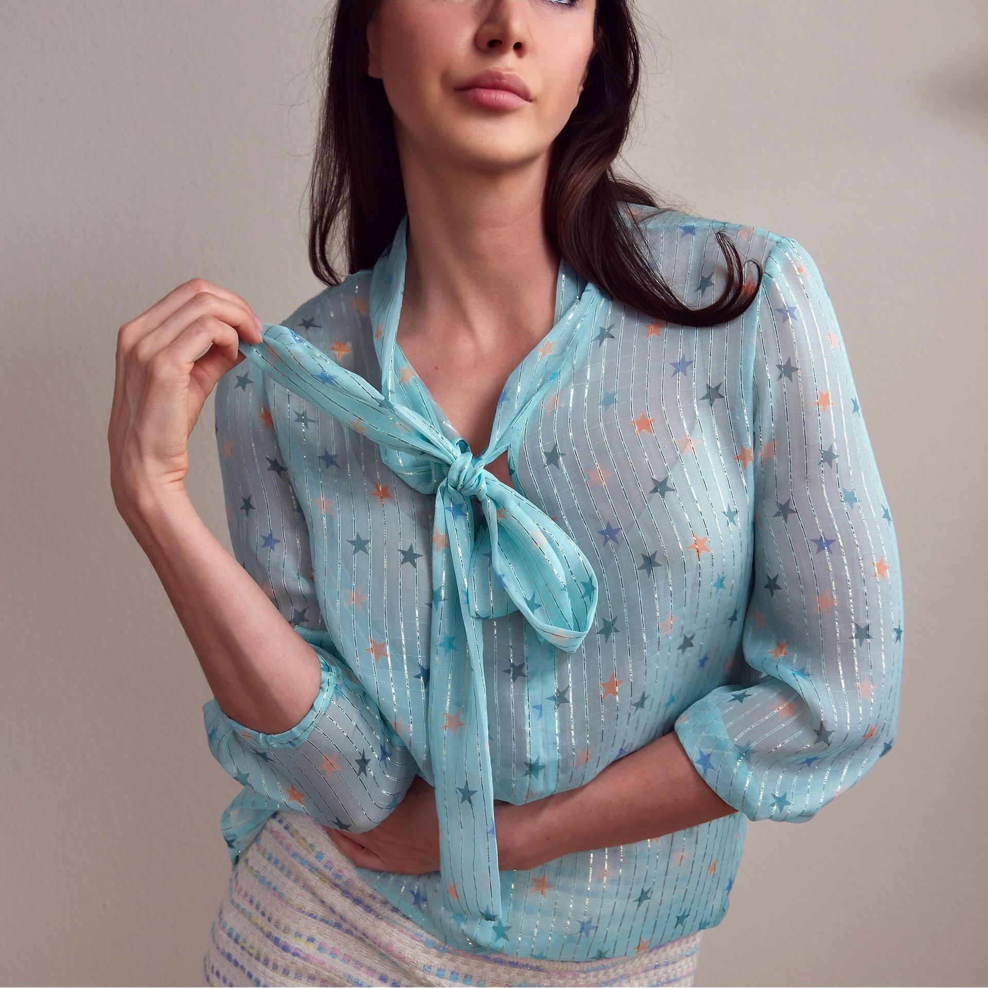 Blouse bleue couturière Genève