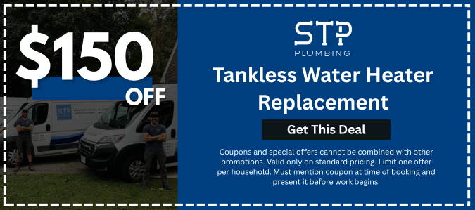 $150 Off Tankless Water Heater Installation STP Plumbing