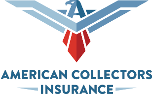 Logo for American Collectors Insurance: Blue eagle design above text in blue.