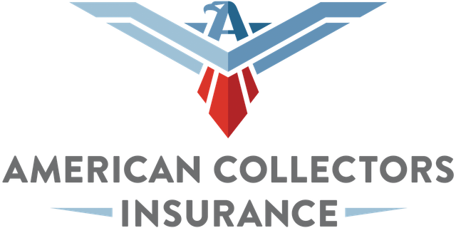 Logo for American Collectors Insurance featuring a stylized eagle with text.