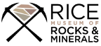 The logo for the rice museum of rocks and minerals.