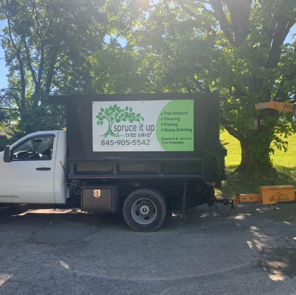 White work truck with 