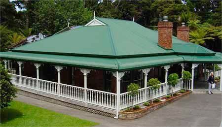 green metal roofing over patio