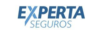 El logo azul y blanco de experta seguros