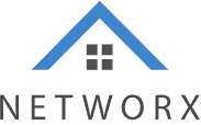 The logo for network x is a blue triangle with a house on it.