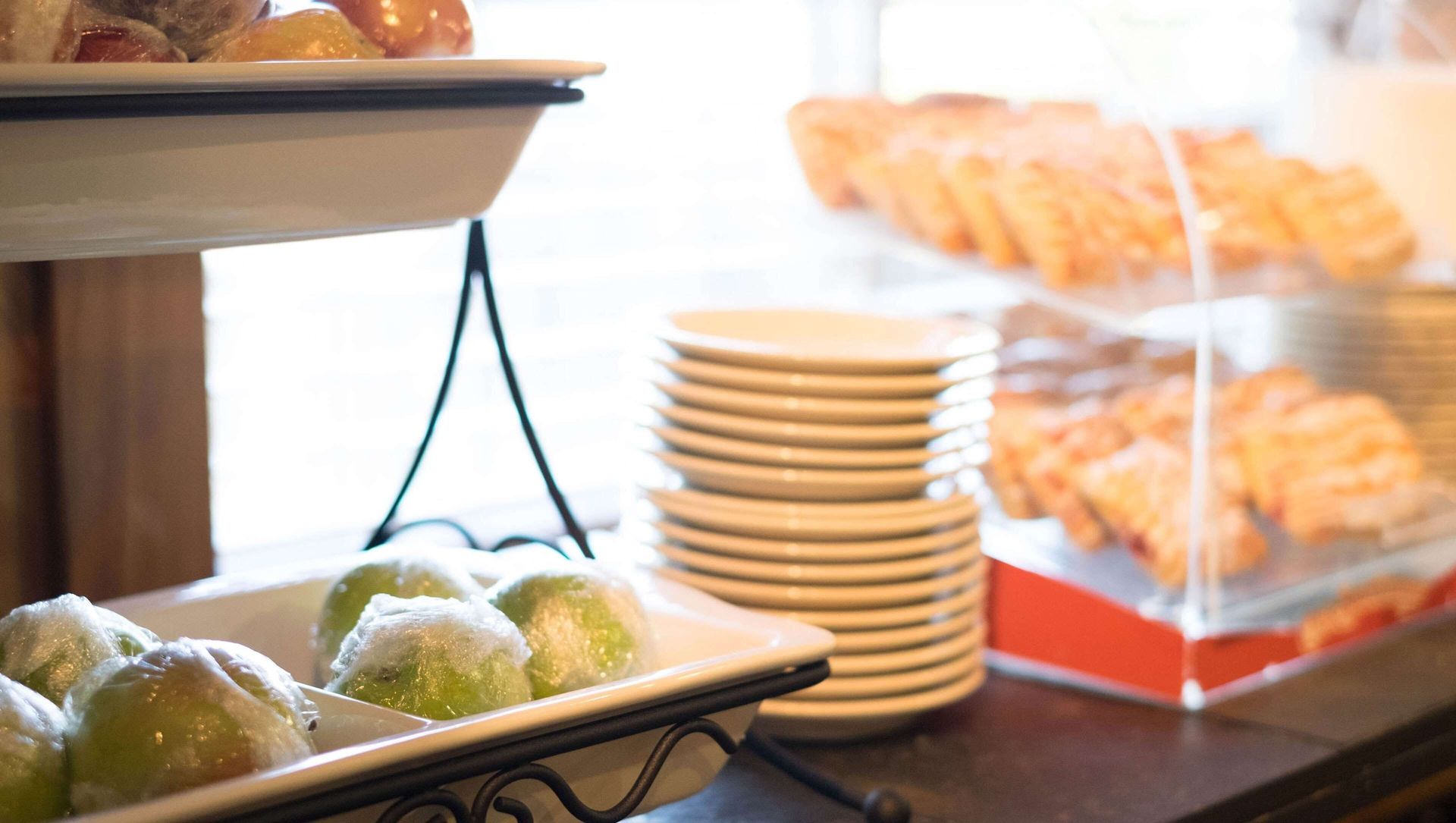 There are many different types of food on the table.