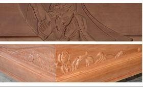 dettaglio intarsio bara