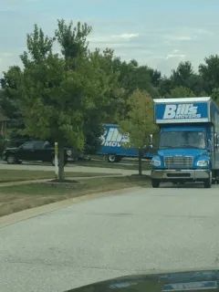 Blue Moving Trucks — Highland, IN — Bill's Movers & U-Lock Storage