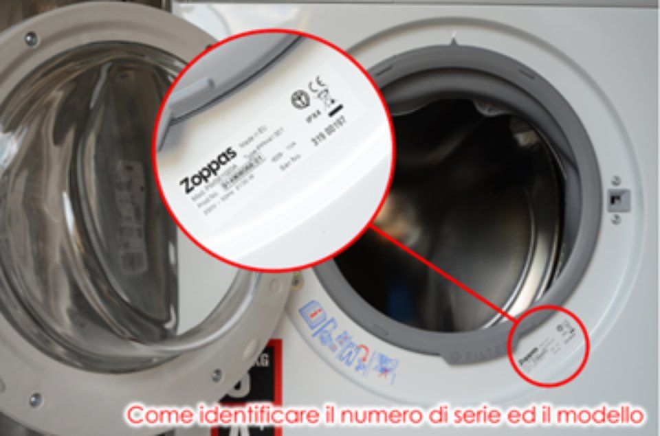 Etichetta identificativa lavatrice