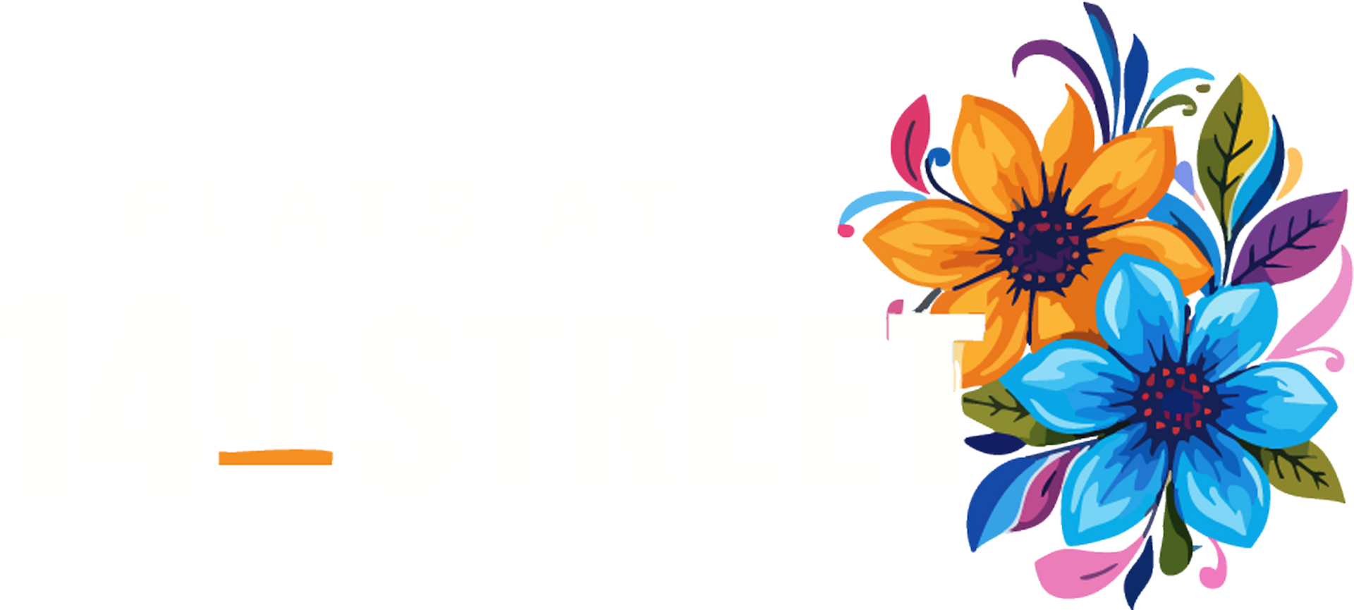 Flats at 14th Street logo - footer, go to homepage