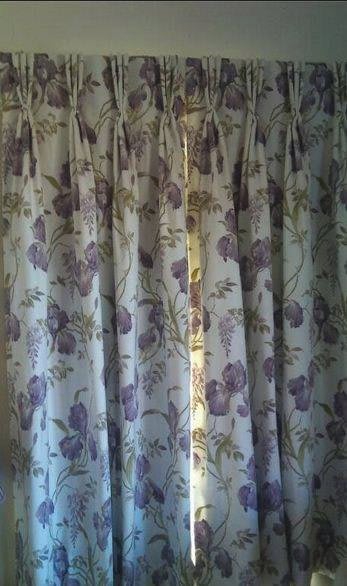 lilac floral curtains