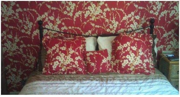 dynamic red floral cushion design