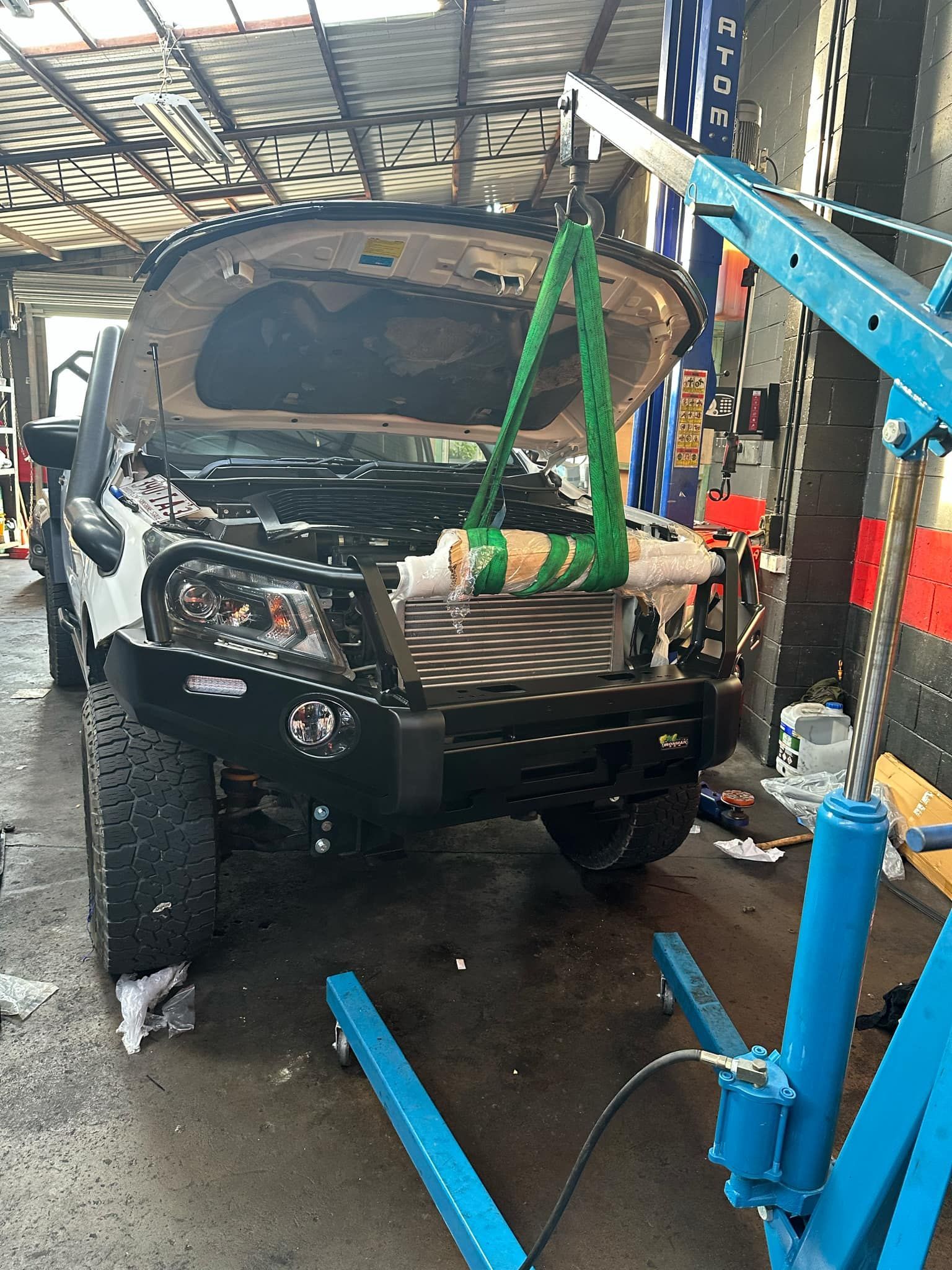 Truck Hood is Open With A Bull Bar β Sebring All Mechanical Repairs In Mermaid Beach, QLD