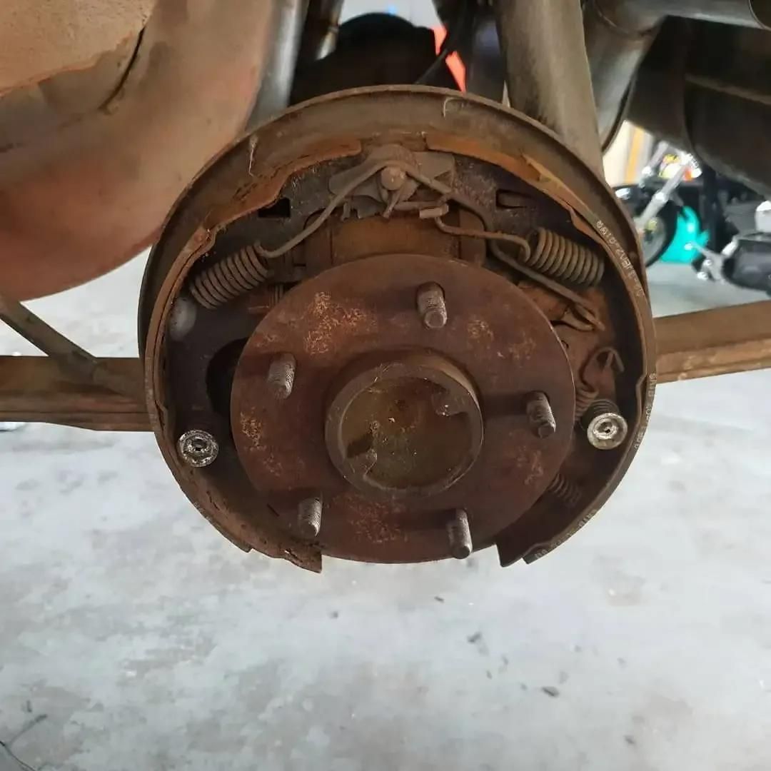 Close Up of a Rusty Brake Caliper on a Car β Sebring All Mechanical Repairs In Mermaid Beach, QLD