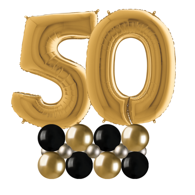 gold and black luxury number 50