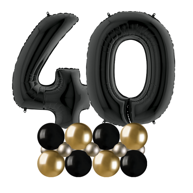 Black and gold luxury number 40