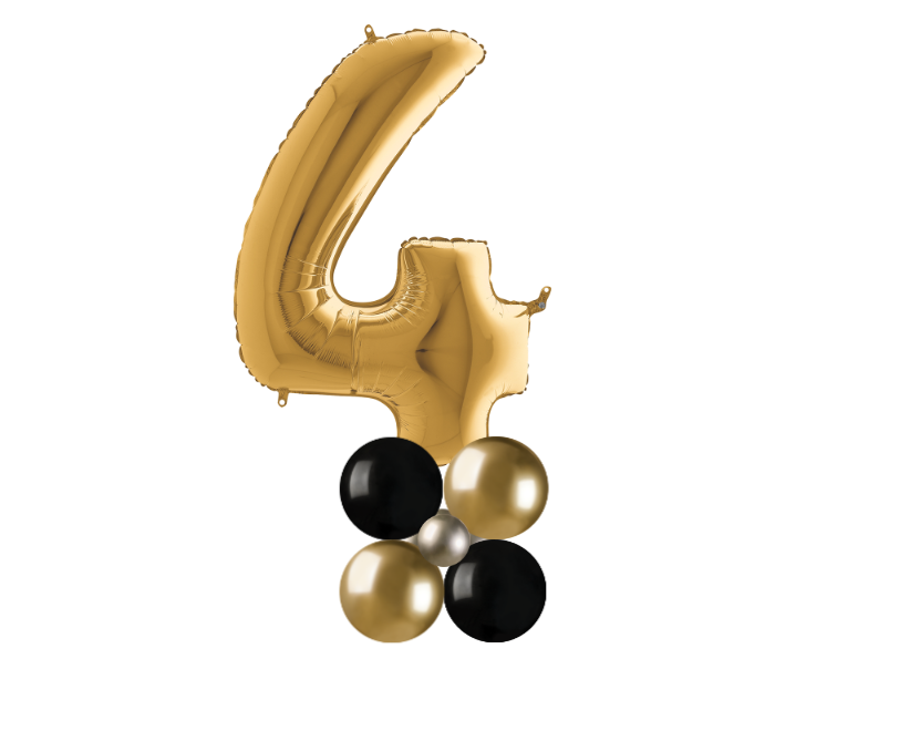 Gold and black stack number 4