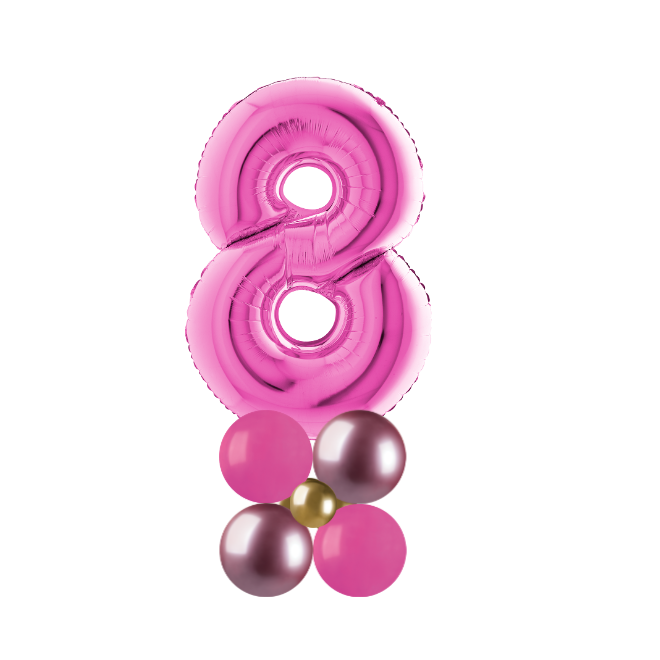 pink and gold stack number 8