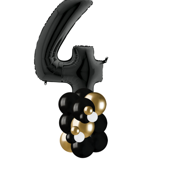 Black and gold column number 4