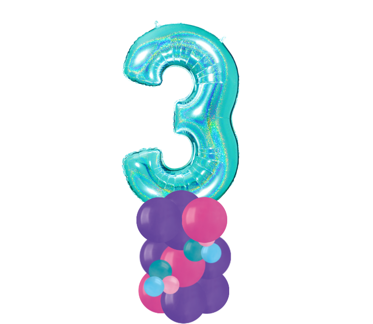 Pink and purple column number 3