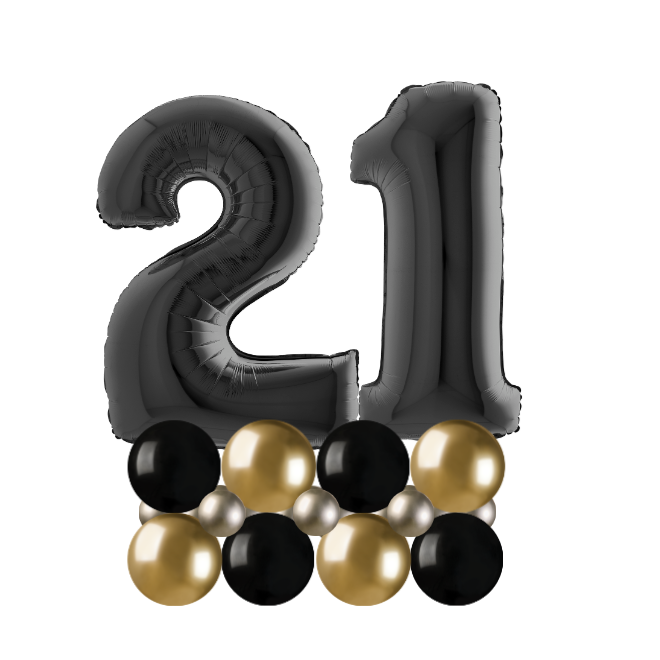 Black and gold luxury number 21