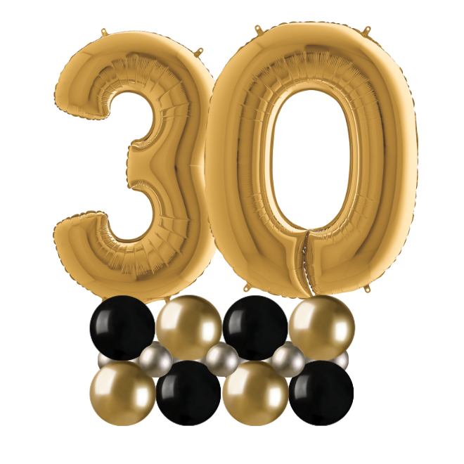 gold and black luxury number 30