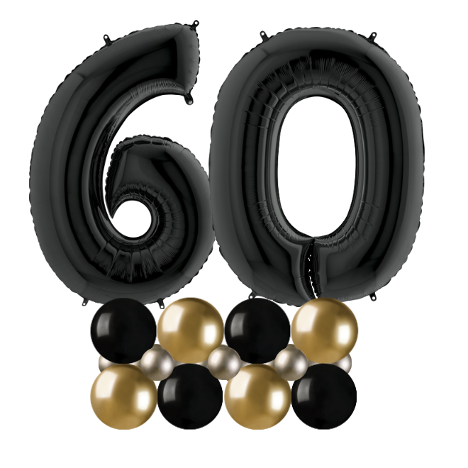 Black and gold luxury number 60