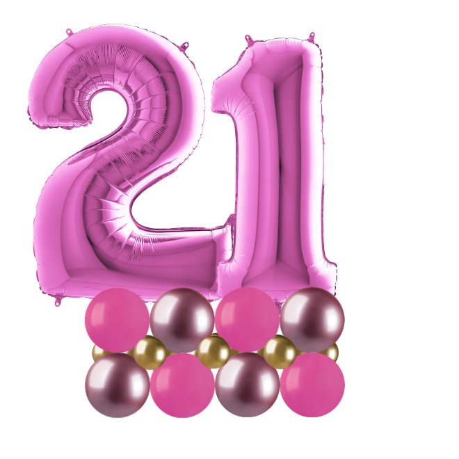 pink and gold luxury number 21