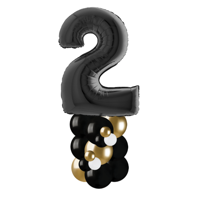 Black and gold column number 2