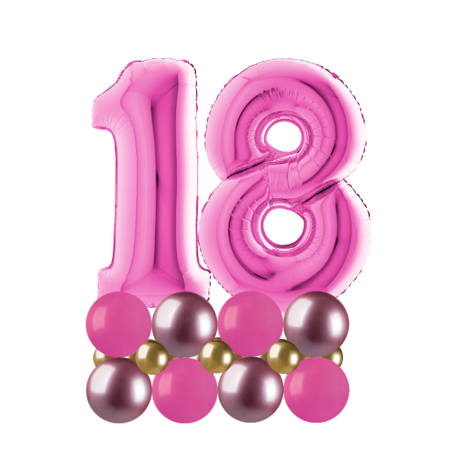pink and gold luxury number 18
