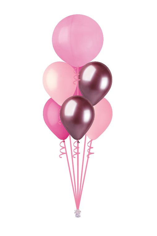 happy birthday pink signature helium
