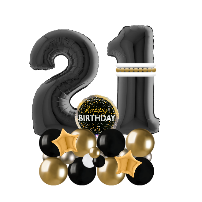 black and gold signature number 21