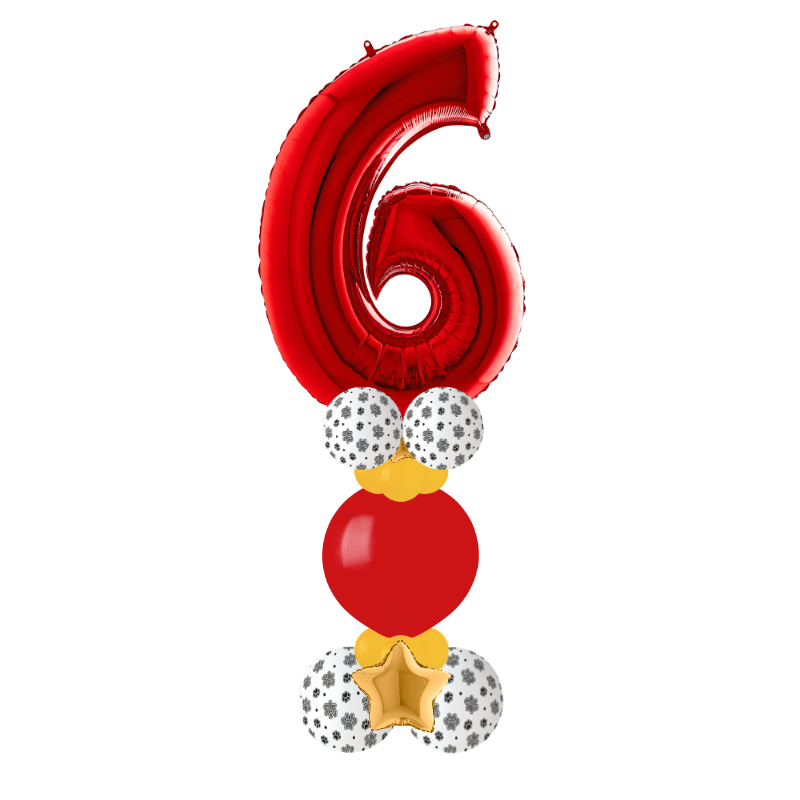 Red bubble column number 6