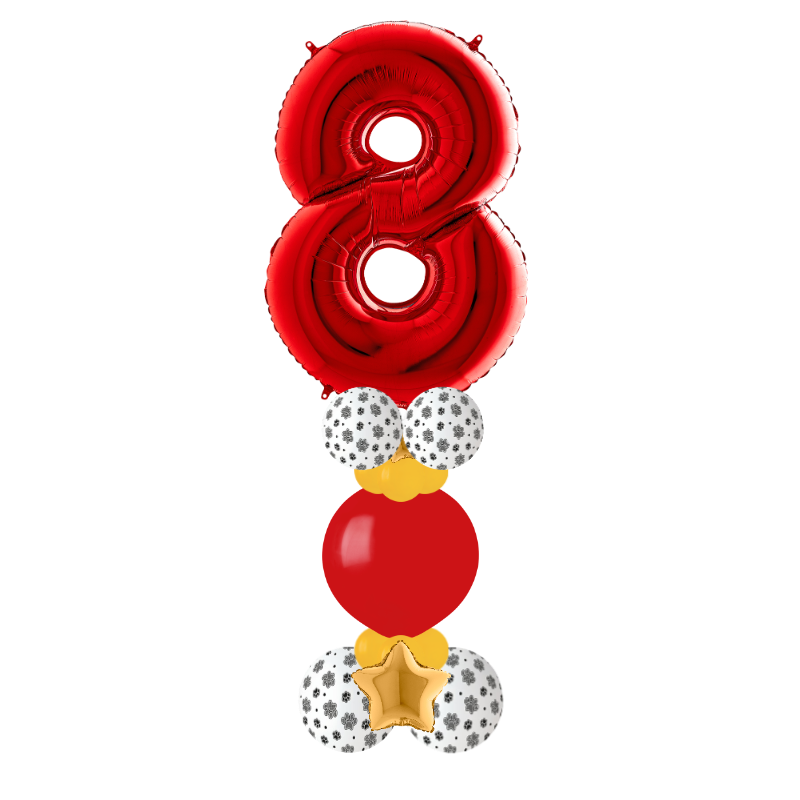 Red bubble column number 8