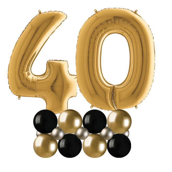 gold and black luxury number 40