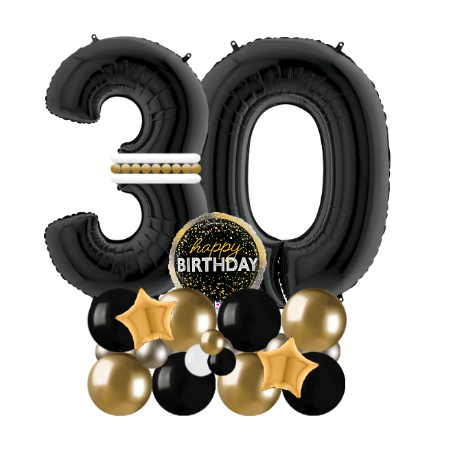 black and gold signature number 30